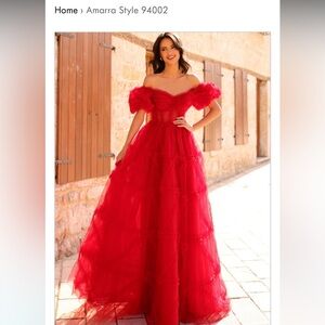 Amarra Gown Style 94002 - Size 4 - Red